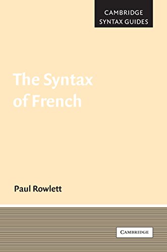 The Syntax of French (Cambridge Syntax Guides)