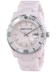 Kenneth Jay Lane Womens KJLANE-3016 "3000 Series" Pink Ceramic Bracelet Watch