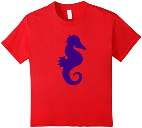 Kids Seahorse Sea Horse Marine Life Aquatic Ocean Fish T-Shirt 8 Red