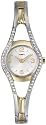 Timex Womens 42 swarovski Crystal 2 tone bangle watch - T2M846PF