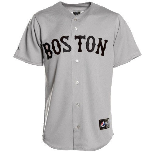 MLB Men's Boston RC Synthetic Replica Jersey, Road Gray, Large