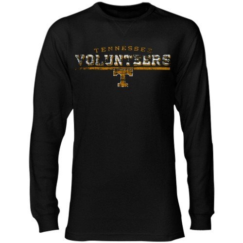 Tennessee Volunteers Black Lifer Long Sleeve Thermal T-shirt