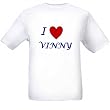 I LOVE VINNY - Name-series - White T-shirt