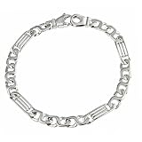 Sterling Silver Mens Handmade Link Bracelet Rhodium Plated 8.25 11.5g 41u8aZSMvvL. SL160 Sterling Silver Mens Handmade Link Bracelet Rhodium Plated 8.25 11.5g