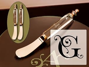 Glass Spreader Set of 2 Monogram G