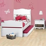 Dixie Twin Trundle Sleigh Bedroom Set in White Size: Twin