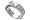 14K White Gold Hand-Crafted Matte-Finish Band, Enhanced with a Tension Set Solitaire Diamond., 0.00