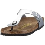 Birkenstock Gizeh Birko-Flor, Style-No. 43851, Unisex Thong Sandals, Silver, EU 39, normal width