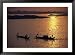 Boats Silhouetted on the Mekong River at Dusk, Phnom Penh, Cambodia Framed Photographic Poster Print by Steve Raymer, 45x33
