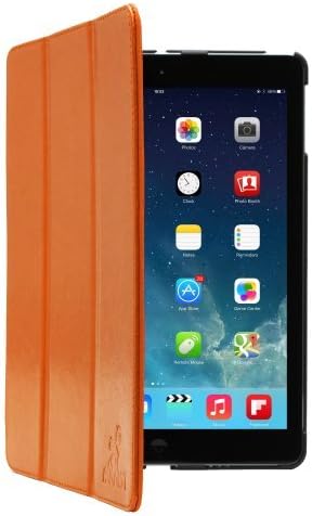 August Lion® Premium Thin PU Leather Smart Case Cover for Apple iPad Air - ORANGE