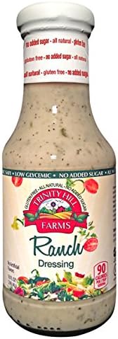 Trinity Hill Farms Ranch Dressing 10fl Oz, All Natural, No Added Sugar, Sweetened with Stevia