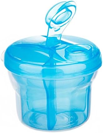 PITI Three Lattice Powder Formula Dispenser Snack Cup Rotation Boxes (Blue)