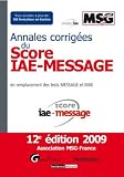 Annales corrigées du Score IAE-Message