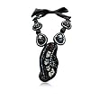 AKT Divine Tombs Day Jet Black Necklace (Taj Mahal)