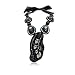 AKT Divine Tombs Day Jet Black Necklace (Taj Mahal)