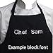 CHEFSKIN Personalized Custom BLACK Chef Hat Adjustable makes a Great GIFT!