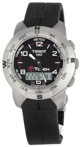 Tissot Men's T33779851 T-Touch Titanium Black Rubber Watch
