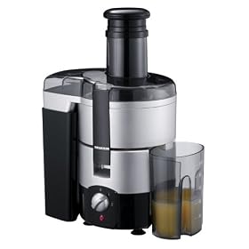 Severin ES 3559 Centrifuga, contenitore centrifuga 2,0 litri, contenitore succo 1,0 litro, colore: Argento-Nero