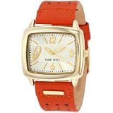Nine West Womens NW1080CHOR  Gold-Tone and Orange S