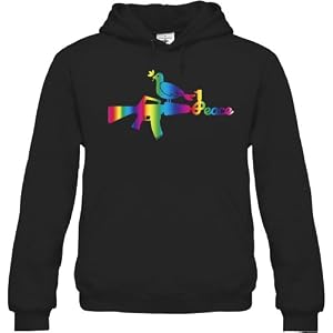 Buy AK47 Peace Unisex Hooded Sweatshirt (Gold, Silver, Pink, Blue, and Rainbow Foil) by Solid Gold Bomb