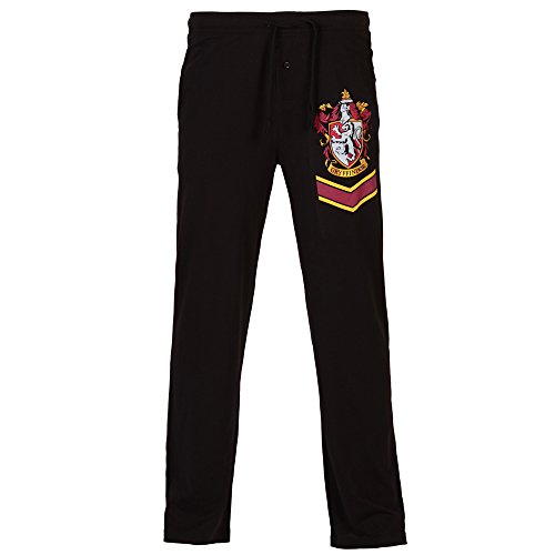 Harry Potter Gryffindor Crest Adult Black Lounge Pants (Small)