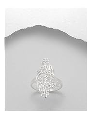 Flower Ring In 92.5 Sterling Silver