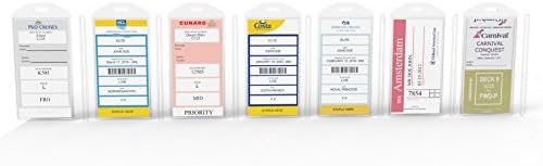 TravSun Cruise Luggage Tags Holders-6Pk Quality Strong Clear Soft PVC-ships 6Pk