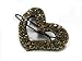 Sparkling Bronze Heart Crystal Hair Accessory Barette Clip Fashion