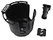 Scotty Cup Holder W/ Rod Hldr Post & Bulkhead Gunnel Mnt Blk