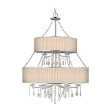 Golden Lighting 8981-9-BRI Echelon BRI 9 Lights Two Tier Chandelier in Bridal Ve