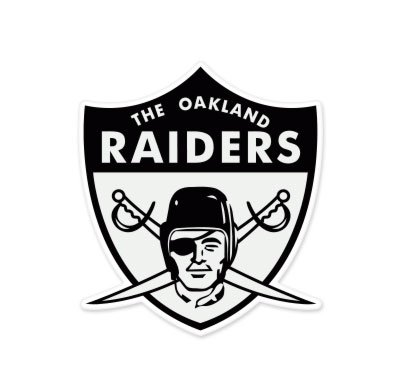 Oakland Raiders NFL car bumper sticker decal (4