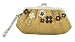 Coach Natural Straw Flower Clutch Large Wristlet Kisslock Bag - Coach 45266NAT