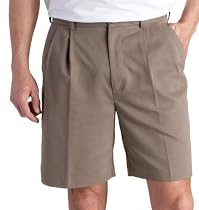 IZOD Men's Microfiber Double Pleat Golf Short
