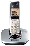 Panasonic KX-TG6421ES DECT Single Digital Cordless Phone Set With Answer Machine - Silver