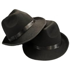 Gangsterhut schwarz Al Capone Hut Karneval