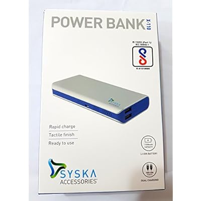 Syska X110 11000mAH Power Bank (Black-Grey)