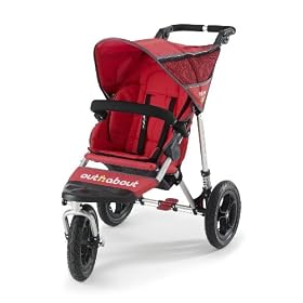 Out n About Single Nipper 360 v2 All-Terrain Baby Pushchair (Red)