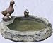 bronze ducks family statue home garden basin sculpture