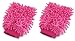 ManeKo Double Sided MicroFiber Hand Gloves Duster Super Soft Absorbent for Home, Office, Kitchen, Windows, Vehicle/Car, Bike, Two-Wheeler Cleaning & Washing Purpose (Pink)- Pack of 2 RS.235.00