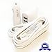 Blitz Element Home & Travel Charger Bundle for Samsung Galaxy S5 / Note 3 : (2) 6 Ft USB 3.0 Charging Data Sync Cables (1) Dual Port USB Car Charger (1) Dual Port 15W USB Power Adapter Wall Charger