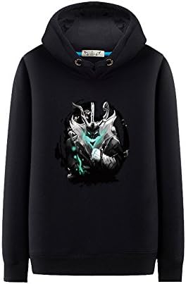 Crofhple League of Legends LOL Hero Thresh Cartoon Hoodies Sweaters (XL, Black)