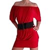 EyeCatchClothing - Off the Shoulder Slinky Mini Dress