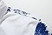 SSLR Men's Flowered Regular Fit Short Sleeve Button Down Shirts (X-Large, White Blue)