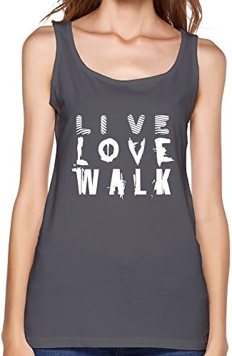 Top Vest Live Love Walk DeepHeather Girl Gym L