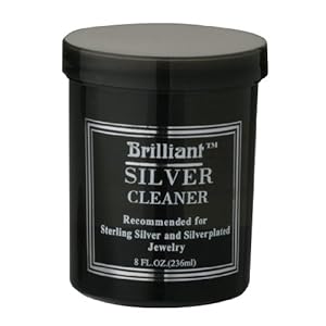 Brilliant® 8 Oz Silver Jewelry Cleaner with Cleaning Basket (Actual Color Of Bottle May Vary)