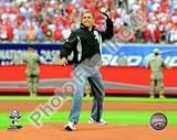 Barack Obama MLB 8x10 Photograph 2009 All Star Game First Pitch