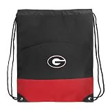 Georgia Bulldogs Backpack Bag Drawstring Red University of Georgia Draw String Back Pack - For Boys Girls Students or Adults