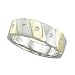 14K Two Tone Gold 1/10 ct. Bezel Set Diamond Men's Wedding Ring