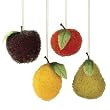 Sugared Fruit Decorative Beaded Yellow Lemon Christmas Ornament 4.25"