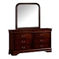 Wallasey 6 Drawer Dresser and Mirror - Espresso